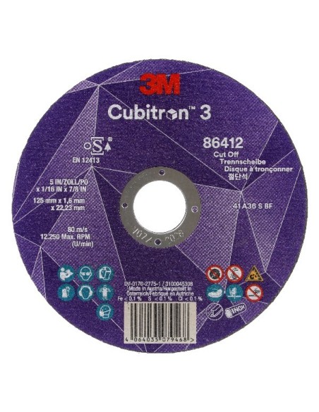 3M DISCO CUBITRON-3 T41 125x1.0x22.23 GR.60 86647