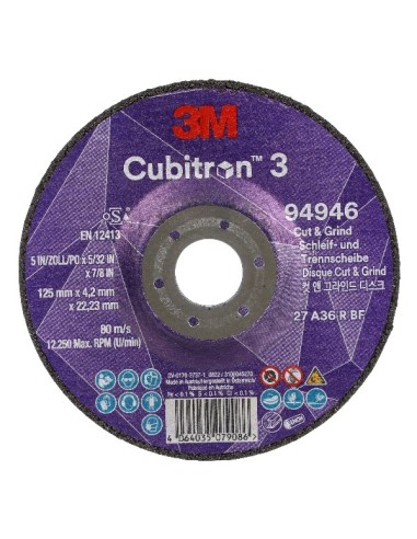 3M DISCO CUBITRON-3 T27 125x4,2x22.23 GR.36 94946