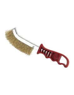 CEPILLO ALAMBRE MANUAL LATONADO MANGO PLASTICO
