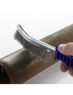 CEPILLO ALAMBRE MANUAL INOXIDABLE MANGO PLASTICO 2