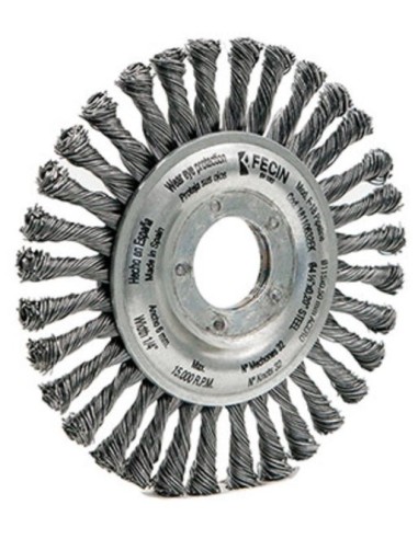 FECIN CEPILLO CIRCULAR TRENZADO F-18 125/22/0,50 ACERO (SIN TUERCA)
