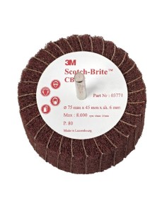 3M CEPILLO CON EJE COMBI CB-ZS 75X45 GR.120 164888