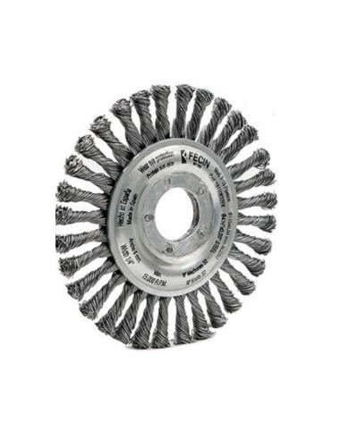 FECIN CEPILLO CIRCULAR TRENZADO F-18 150/M14/0,50 ACERO (CON TUERCA)
