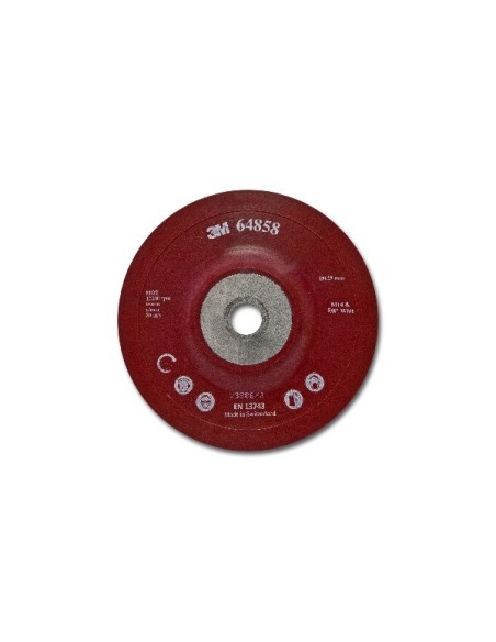 3M PLATO PARA DISCO DE FIBRA ROJO BLANDO 180MM M14 64859