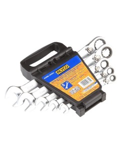 JUEGO LLAVES COMBINADAS CON CARRACA 8-19MM (5 PIEZAS)