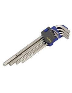 JUEGO LLAVES ALLEN ACODADAS 1,5 A 10 MM (9 PIEZAS)