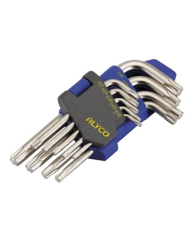 JUEGO LLAVES TORX SOPORTE PLASTICO T10 A T50 (9 PIEZAS)