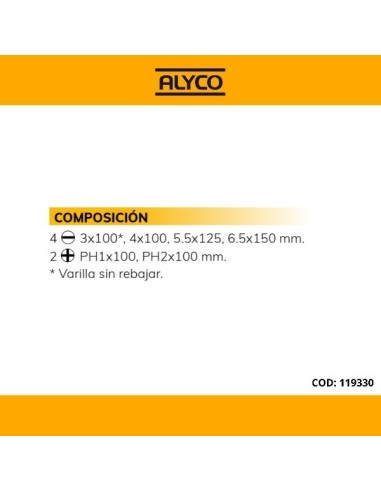 JUEGO DESTORNILLADORES 1000V EN CAJA DE CARTON (6 PIEZAS)