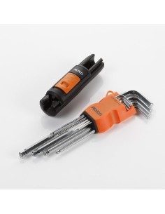 JUEGO LLAVES ALLEN CON BOLA EXTRALARGAS CON MANGO (10 PIEZAS)