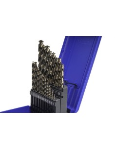 JUEGO BROCAS COBALTO PARA TALADRO MANUAL Ø1,00-10,00 X50 MM (19 PIEZAS) REF.1466 2