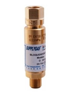 VALVULA SEGURIDAD APAGALLAMAS G.CAUDAL 288-RGC REGULADOR OXIGENO 1/2 DCHA 