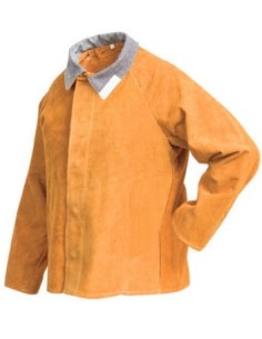 CHAQUETA SOLDADOR CON CORCHETES BEST MARRON T/XXXL