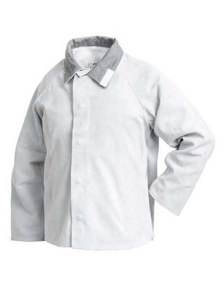 CHAQUETA SOLDADOR CON CORCHETES SERRAJE GRIS T/S