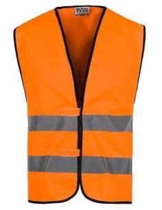 CHALECO ALTA VISIBILIDAD NARANJA T/UNICA  HVTT01