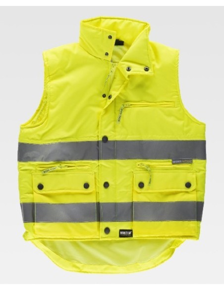 CHALECO ACOLCHADO CON BANDAS A.V. AMARILLO TALLA XXL C3209
