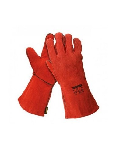GUANTE SOLDADOR ROJO TALLA 