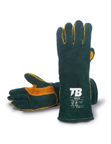 GUANTE SOLDADOR SERRAJE VERDE 911LR TALLA 10