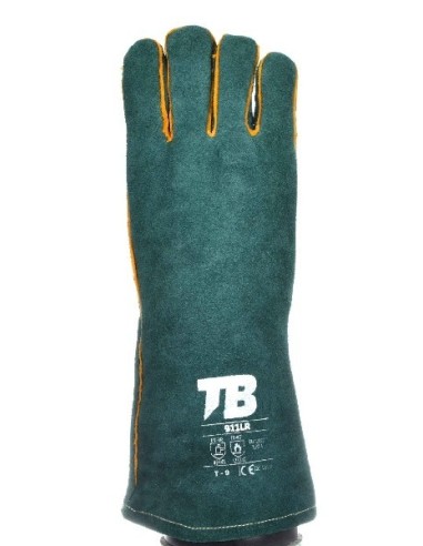 GUANTE SOLDADOR SERRAJE VERDE 911LR TALLA 10
