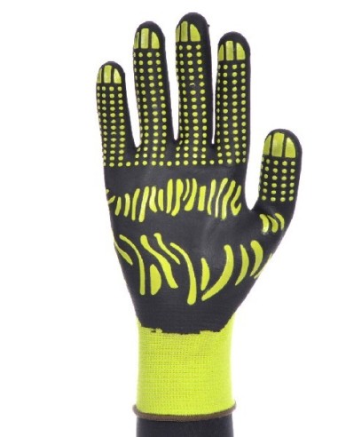 GUANTE MECANICO Y TERMICO CALOR ALGODON RECUBIERTO NITRILO 700F ZEBRA TALLA 9