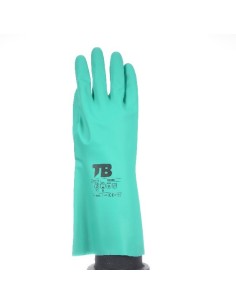 GUANTE NITRILO VERDE FLOCADO 9009F TALLA 10 2