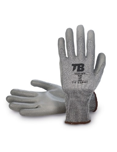 GUANTE ANTICORTE SOPORTE HPPE GRIS Y FIBRA DE VIDRIO 401G2 DYN TALLA 10