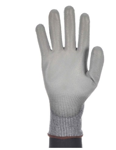 GUANTE ANTICORTE SOPORTE HPPE GRIS Y FIBRA DE VIDRIO 401G2 DYN TALLA 10