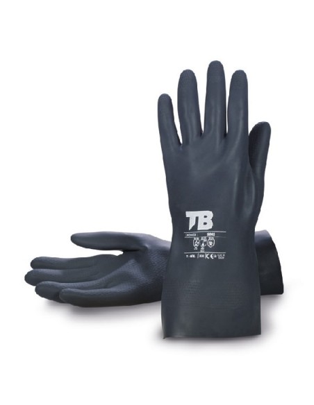 GUANTE NEOPRENO NEGRO FLOCADO 9003 TALLA 8