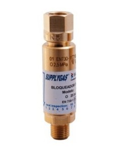 VALVULA SEGURIDAD APAGALLAMAS 288-R REGULADOR OXIGENO 9/16" DCHA