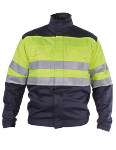 CHAQUETA IGNIFUGA ALTA VISIBILIDAD WELDER MARINO/AMARILLO...