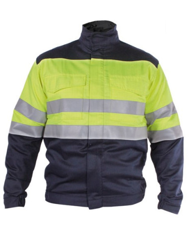 CHAQUETA IGNIFUGA ALTA VISIBILIDAD WELDER MARINO/AMARILLO T/S 