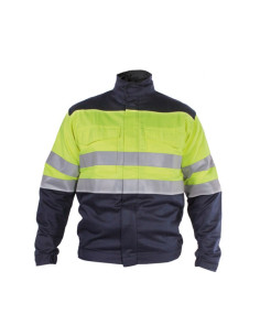 CHAQUETA IGNIFUGA ALTA VISIBILIDAD WELDER MARINO/AMARILLO...