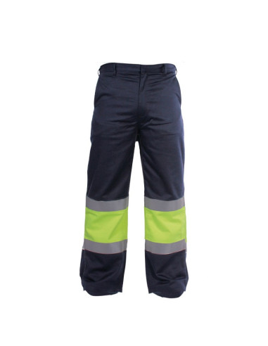 PANTALON IGNIFUGO CON BANDAS A.V.MARINO/AMARILLO T/L WELDER HV WLH-200 