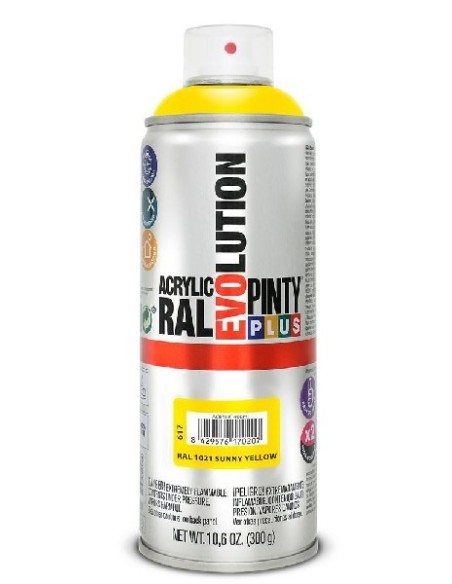 PINTURA SPRAY ACRILICA RAL 1021 AMARILLO 400ML