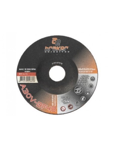 DISCO DE CORTE BRAKER 115X2,5X22 CWA24 SBF42 ACERO/INOXIDABLE