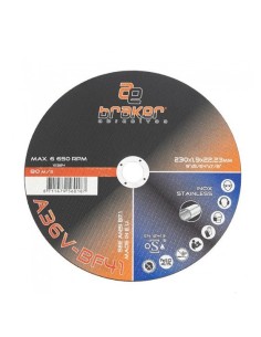 DISCO DE CORTE BRAKER 230X2,0X22 CWA46 SBF41 ACERO/INOX