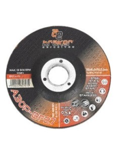 DISCO DE ESMERILAR BRAKER 230X6,4X22 A30P T27 ACERO/INOXIDABLE