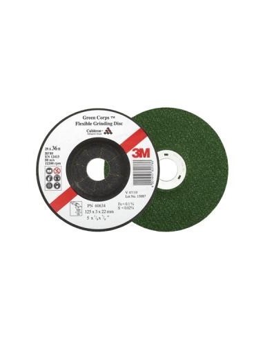 3M KIT DISCOS DESBASTE GREEN-CORPS 125MM GR.36 (PACK 20 UDS Y 2 SOPORTES) 60634
