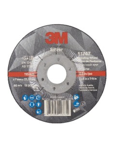 3M DISCO DESBASTE CENTRO HUNDIDO SILVER T27 115X7 MM 51747