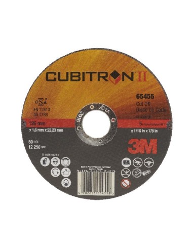 3M DISCO CORTE CUBITRON II CENTRO HUNDIDO 230MMX2,5MM 65481
