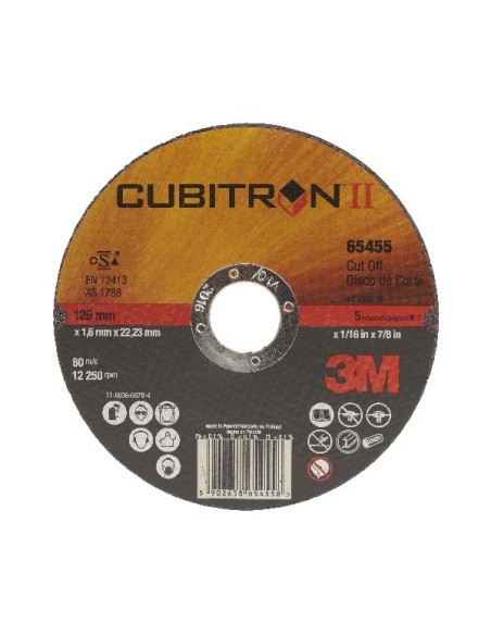 3M DISCO CORTE CUBITRON II CENTRO HUNDIDO 230MMX2,5MM 65481