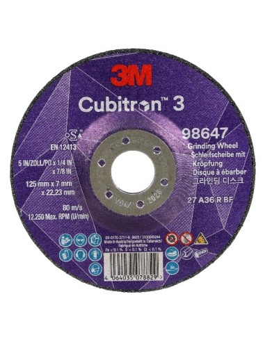 3M DISCO CUBITRON-3 T27 125x7.0x22.23 GR.36 98647